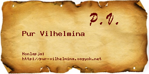 Pur Vilhelmina névjegykártya